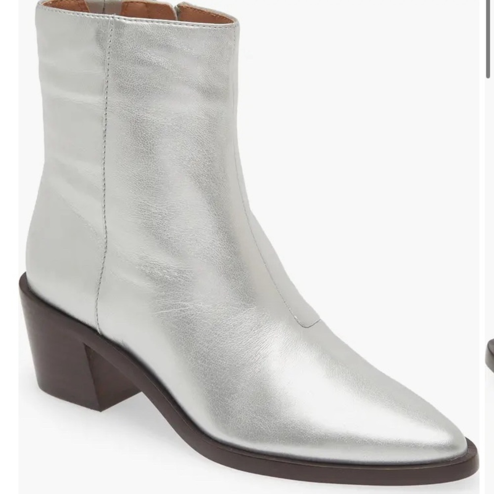 The Darcy Ankle Silver Ankle Boot